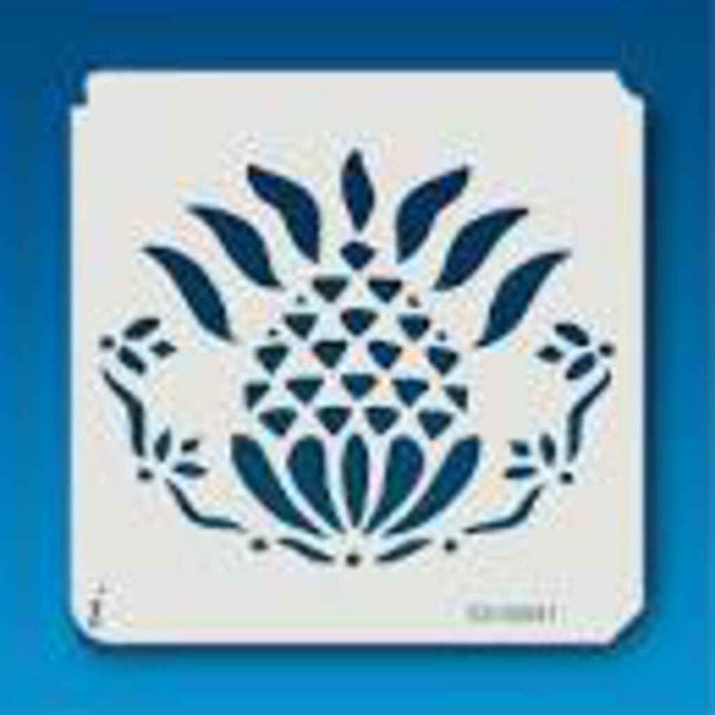 Small Primitive Pineapple Flourish Stencil 53-00041