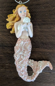 NEW Mermaid Holding Ornament