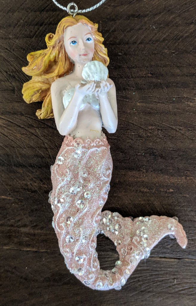 NEW Mermaid Holding Ornament