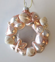 Load image into Gallery viewer, NEW Glass Ornament - Pink Shell Wreath
