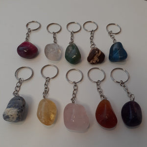 NEW Tumbled Stone Keychain