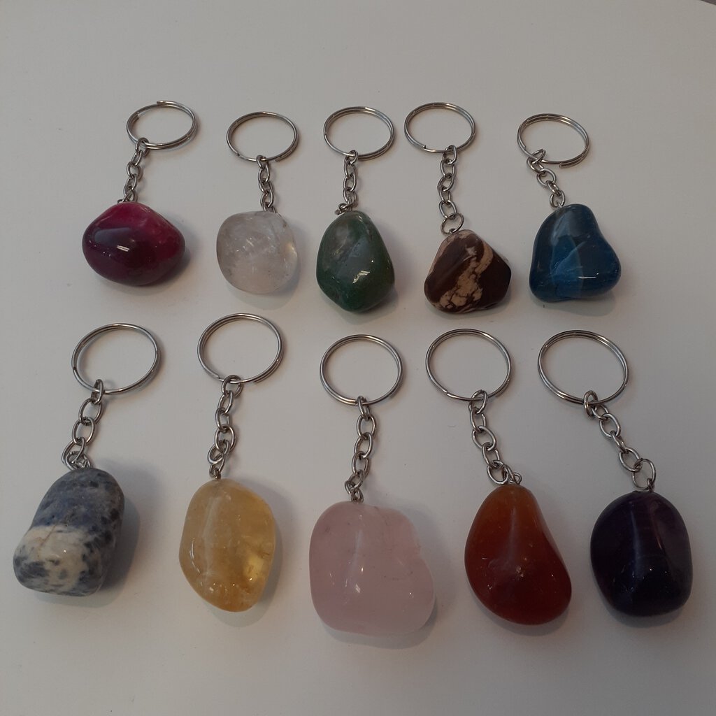 NEW Tumbled Stone Keychain