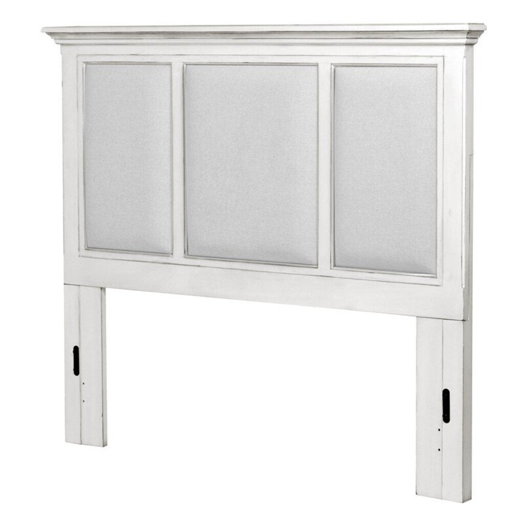 NEW Monaco Upholstered Headboard - Blanc Finish