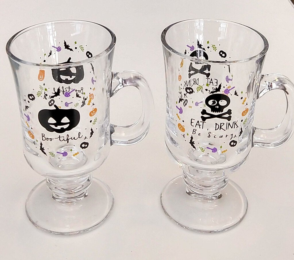 NEW Glass Halloween Mug