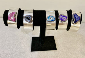 NEW Agate Thick Cuff Bracelet J261