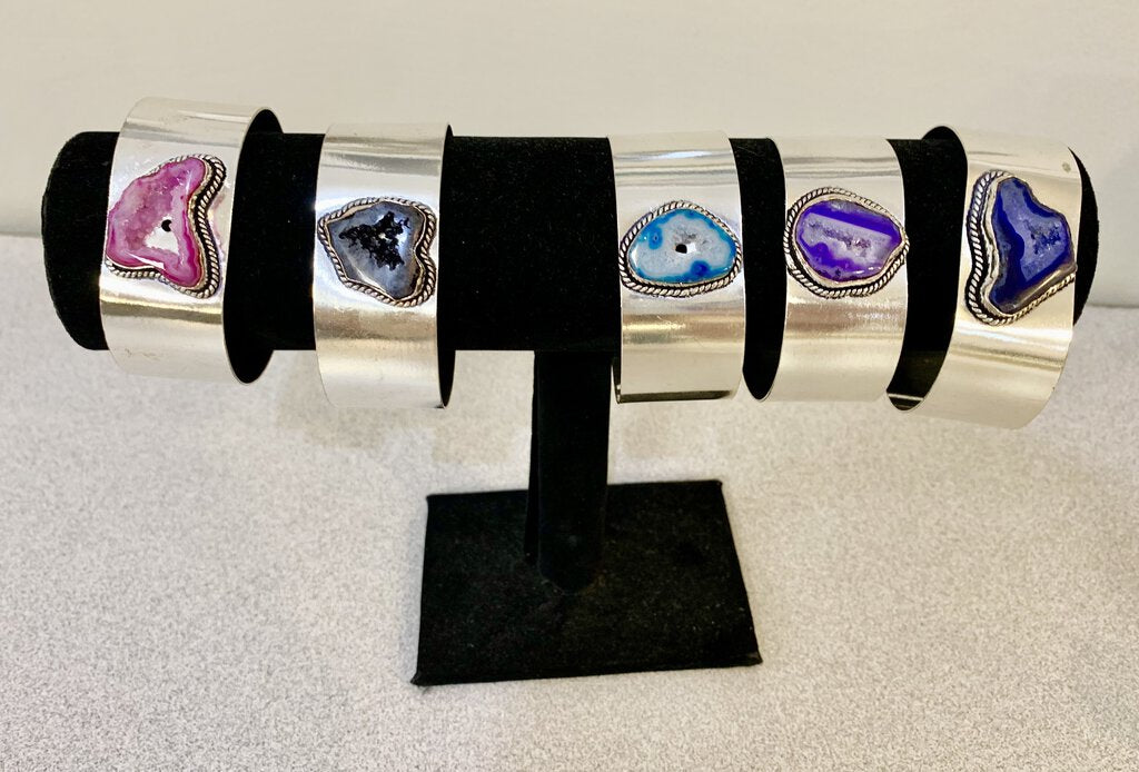NEW Agate Thick Cuff Bracelet J261
