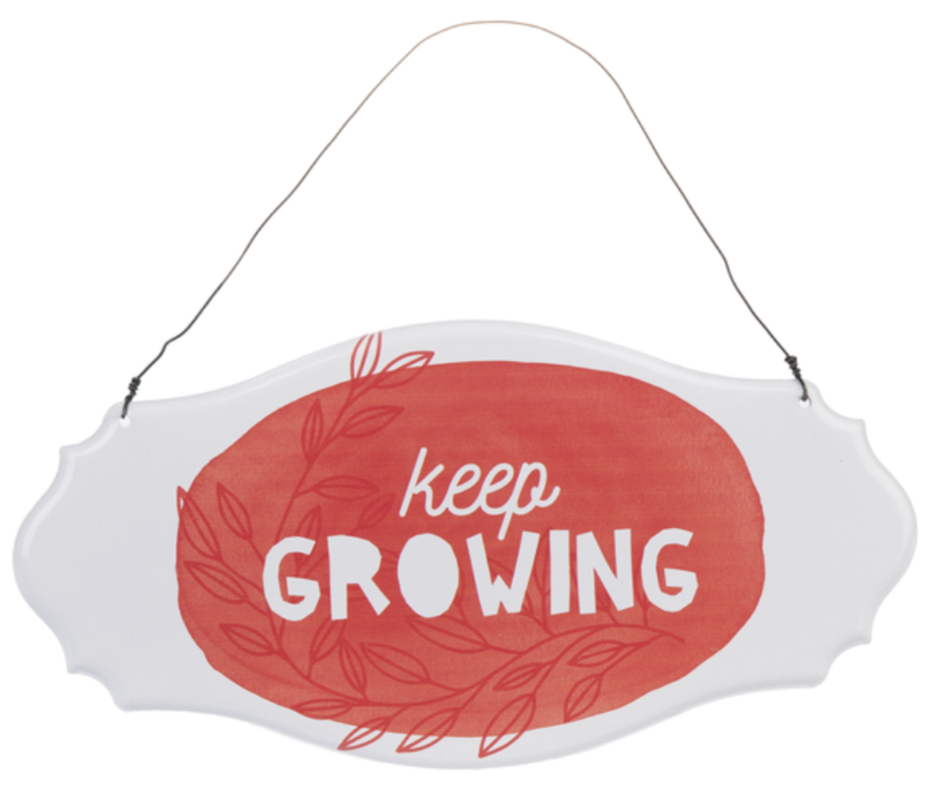 NEW Colorful Metal Wall Sign - Keep Growing CB176159