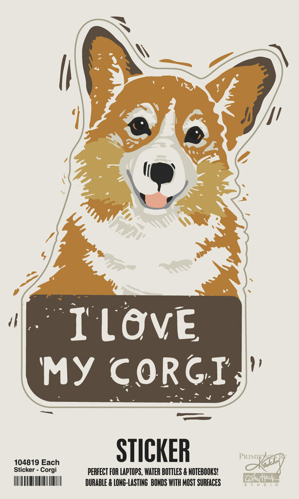 NEW Sticker - I Love My Corgi - 104819