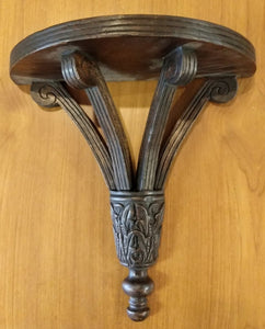 NEW Hand Carved Wood Open Wall Shelf - Thailand