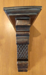 NEW Hand Carved Wood Scroll Wall Shelf - Thailand BRGCX-155