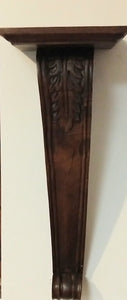 NEW Hand Carved Wood Scroll Wall Shelf - Thailand BRXL-28