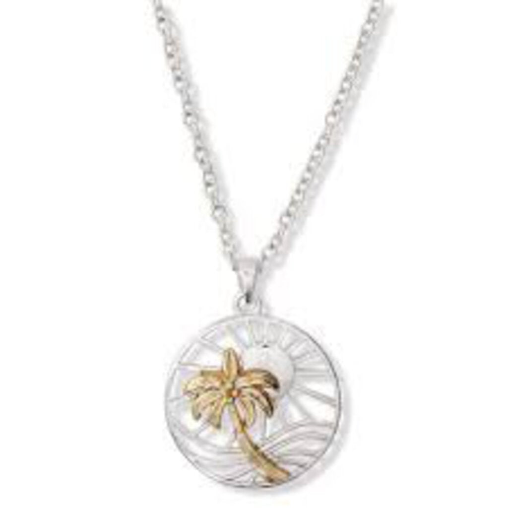 NEW Necklace - Palm Tree Scene 8151079