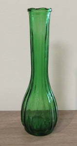 8.5" Green Glass Bud Vase