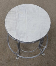 Load image into Gallery viewer, NEW Metal &amp; Wood Adjustable Stool - Counter or Bar Height - Washed White - PGI-9908-6
