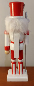 NEW 10" Soldier Nutcracker White/Red 552344