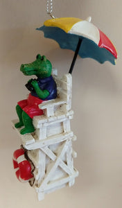 NEW Alligator Lifeguard Ornament