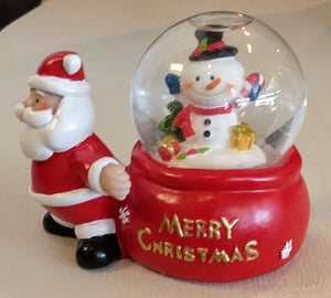 NEW Santa Snow Globe - Snowman