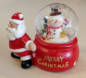 NEW Santa Snow Globe - Snowman