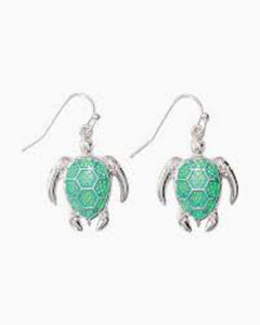 NEW Earrings - Green Turtle 8108218