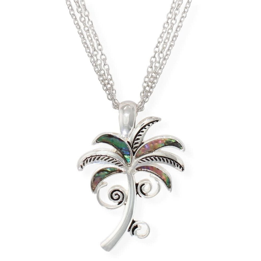 NEW Necklace - Triple Abalone Palm Tree 8151061