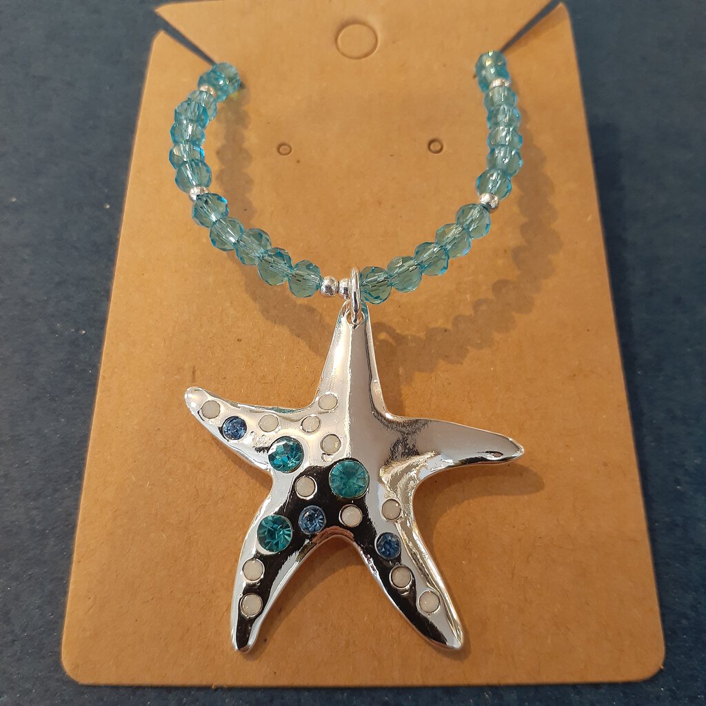NEW Necklace - Starfish w/ Faceted Beads 8151065