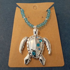 NEW Necklace - Turtle w/ Faceted Beads