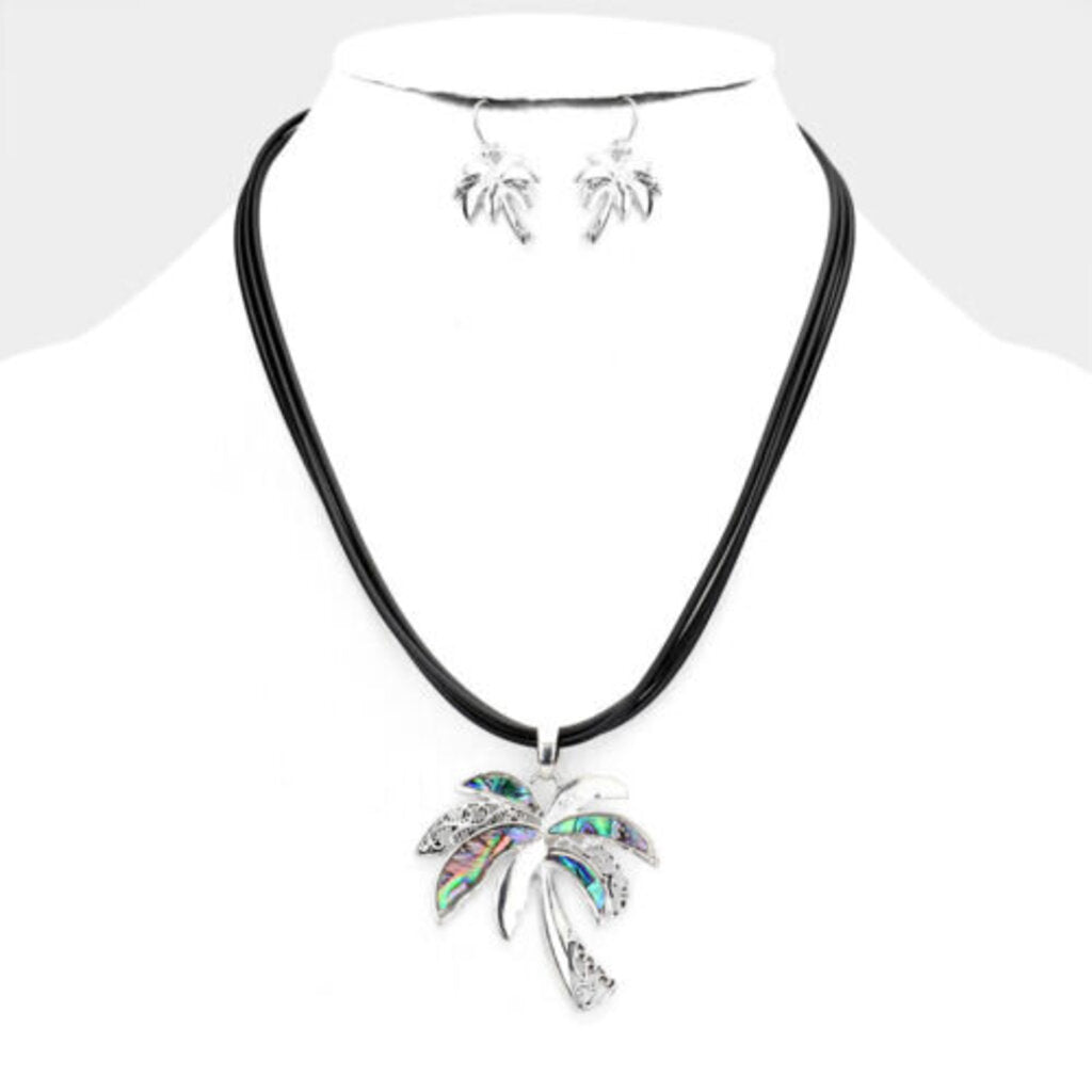 NEW Set - Palm Necklace & Earrings 8200640