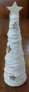 NEW 14" White Wool Tabletop Christmas Tree