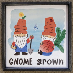 NEW 16" Wall Plaque "Gnome Grown"