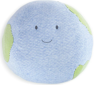 NEW Sky Blue Smiling Earth Decorative Pillow Pouf