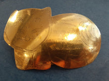 Load image into Gallery viewer, NEW Barette - Stamped Metal Large Cat Gold
