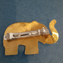 Load image into Gallery viewer, NEW Barette - Stamped Metal Large Elephant Gold
