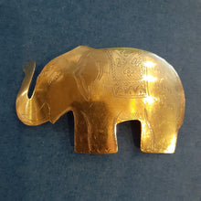 Load image into Gallery viewer, NEW Barette - Stamped Metal Large Elephant Gold
