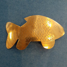 Load image into Gallery viewer, NEW Barette - Stamped Metal Large Fish Gold
