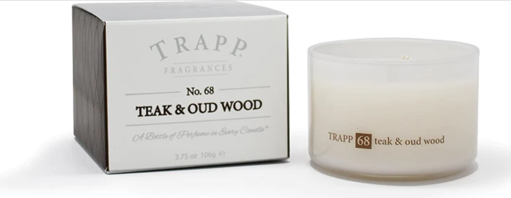NEW Trapp Fragrances No. 68 Teak & Oud Wood 3.75oz. Poured Candle