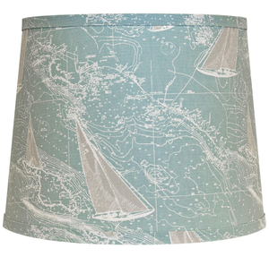 NEW Lamp Shade - Sail Away Spa Blue 14WD #SD1810