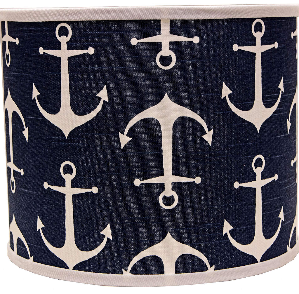 NEW Lamp Shade - Anchors Aweigh Navy 16WD #SD1507