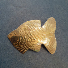 Load image into Gallery viewer, NEW Pin - Stamped Metal Fish Silver
