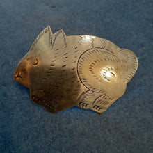 Load image into Gallery viewer, NEW Pin - Stamped Metal Rabbit Silver
