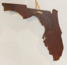 Load image into Gallery viewer, NEW Distressed Metal Florida Ornament
