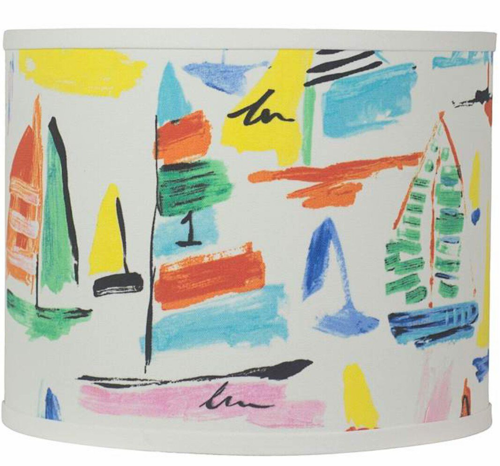NEW Lamp Shade - Colorful Sailboats 14WD #SD1749