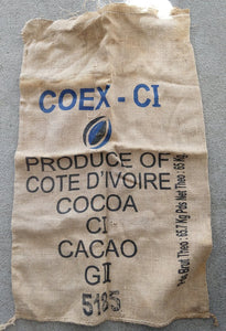 Burlap Coffee Sack - COEX-CI #5185 West Africa