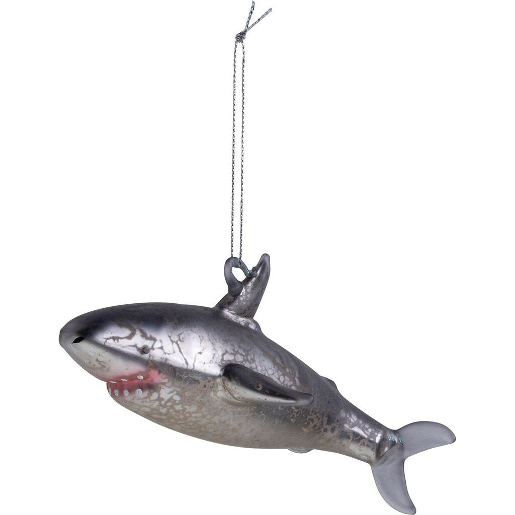 NEW Glass Ornament - Shark - 107665