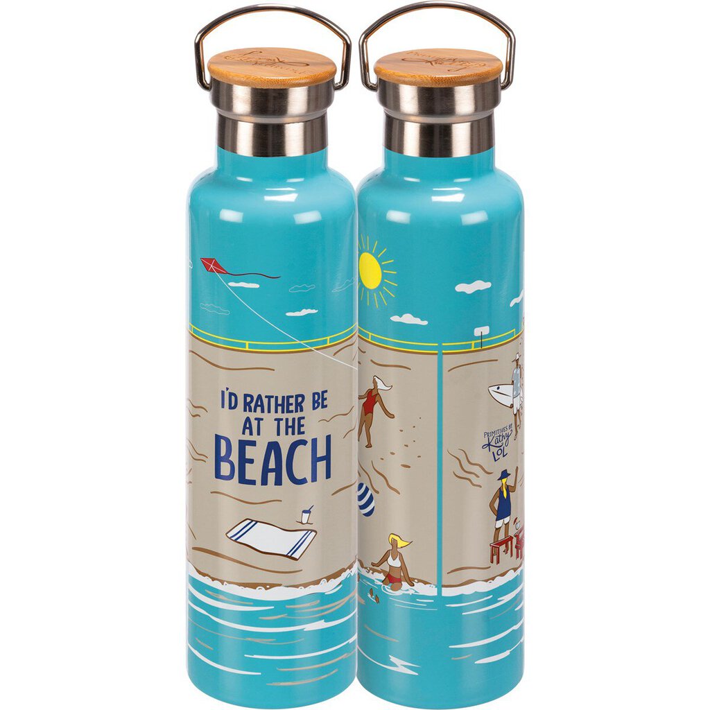 NEW Insulated Bottle - I'd Rather Be At The Beach - 113107