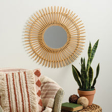 Load image into Gallery viewer, NEW Mirror Lg - Rattan Sunburst - 114043
