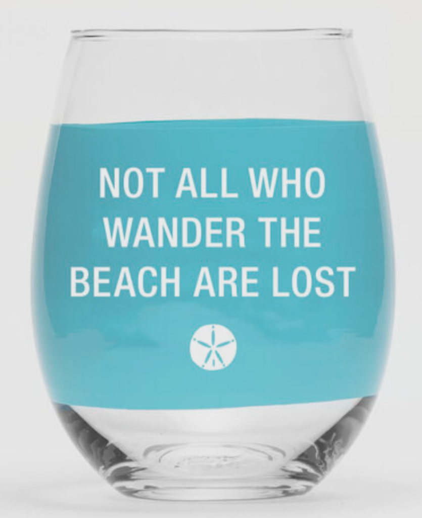 NEW Stemless Wine Glass - Wander the Beach 129276