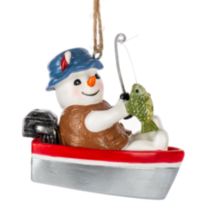 NEW Snowman Fishing Ornament MX181618
