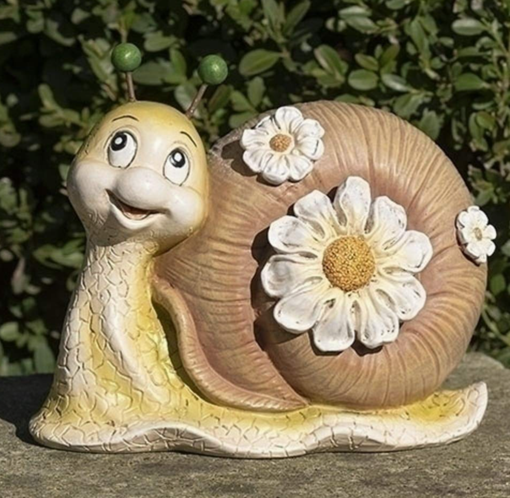 NEW Snail Figurine with Daisies 12315