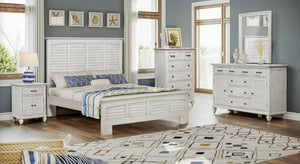 NEW Surfside 4 Drawer Chest - Weathered White Finish