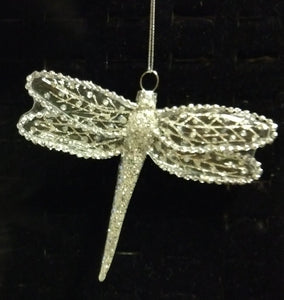 NEW Glass Dragonfly Ornament